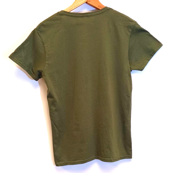 T-Shirt  Patriotic Flag Love NEW Women Medium Army Green - Picture 2 of 2